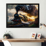 Old Train in USA - Train Canvas Wall Art