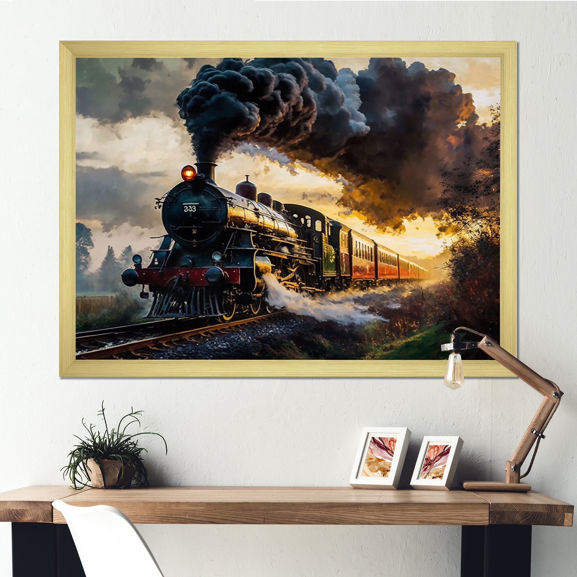 Old Train in USA - Train Canvas Wall Art