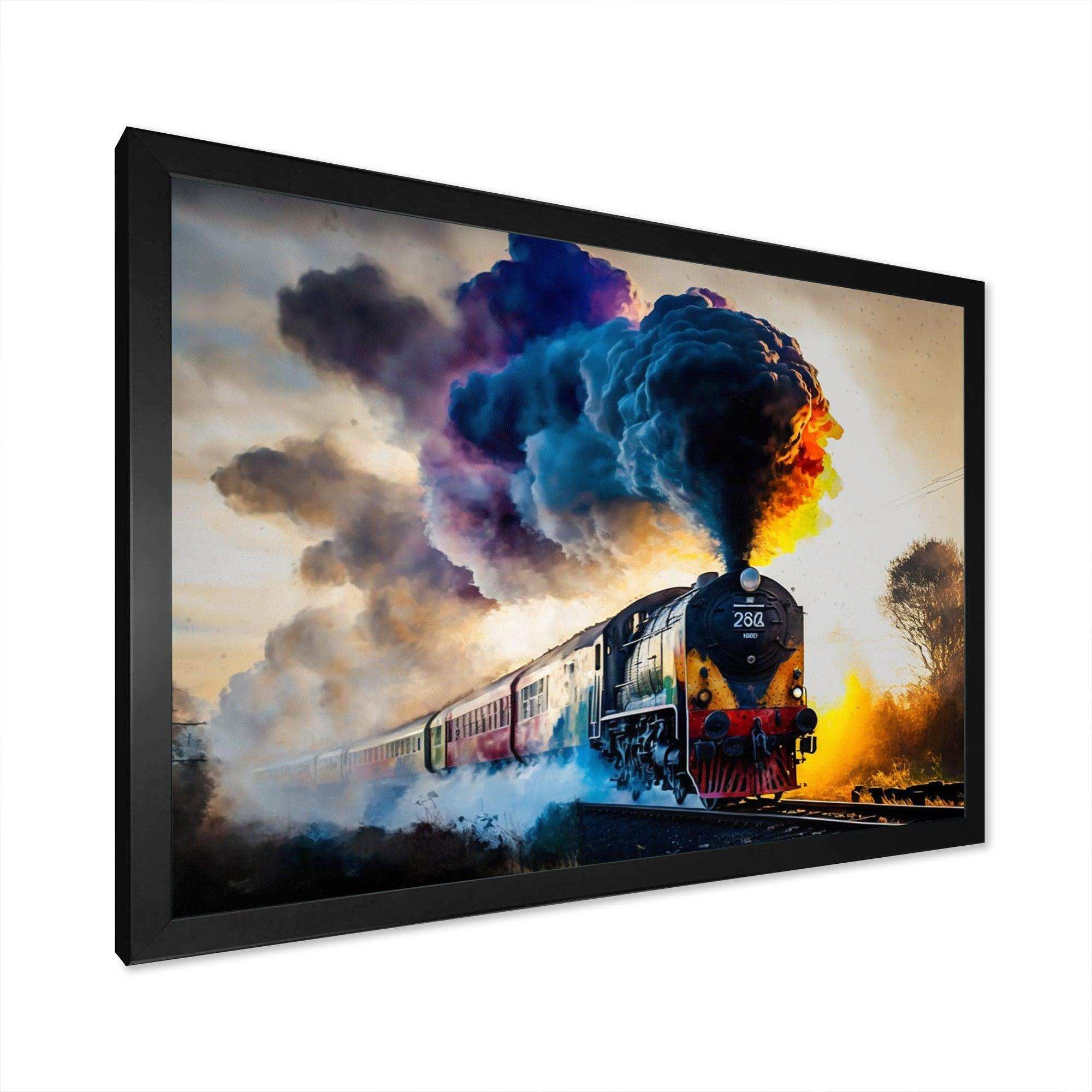 Train On The Move I - Performing Arts Canvas Wall Art