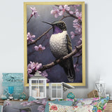 Purple Bird On Tree Branch - Bird Wall Decor
