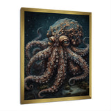 Brown Octopus Under The Sea - Octopus Wall Decor