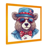 Blue Bear Portrait With Hat - Bear Wall Art Prints