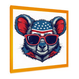 Blue Red Koala Wearing Sunglasses - Koala Large Canvas Wall Art