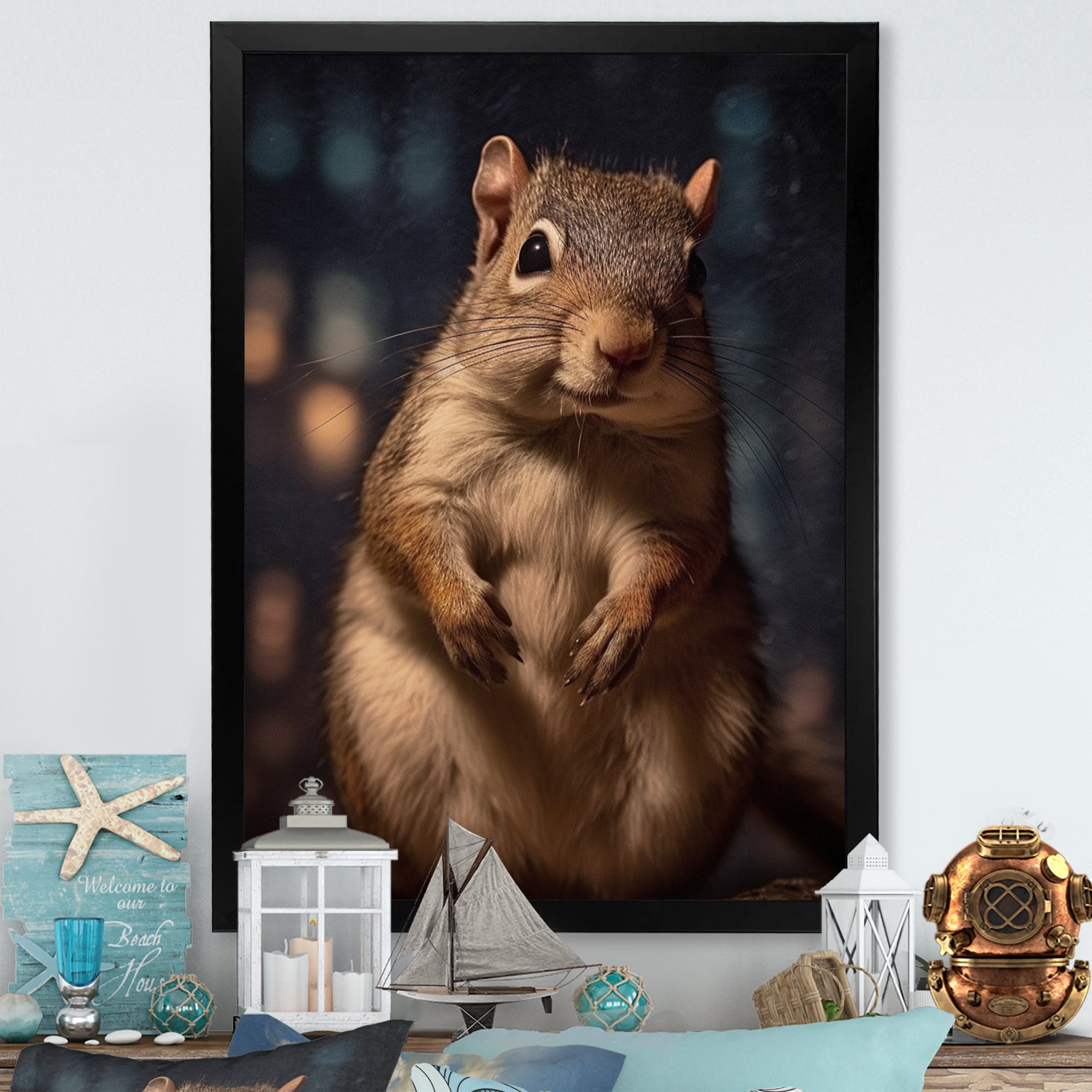 Brown Squirrel - Squirrel Home Decor Art