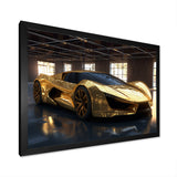 Gold And Black Iconic Car Legends I - Car Exotic Canvas Wall Art