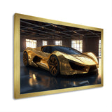 Gold And Black Iconic Car Legends I - Car Exotic Canvas Wall Art