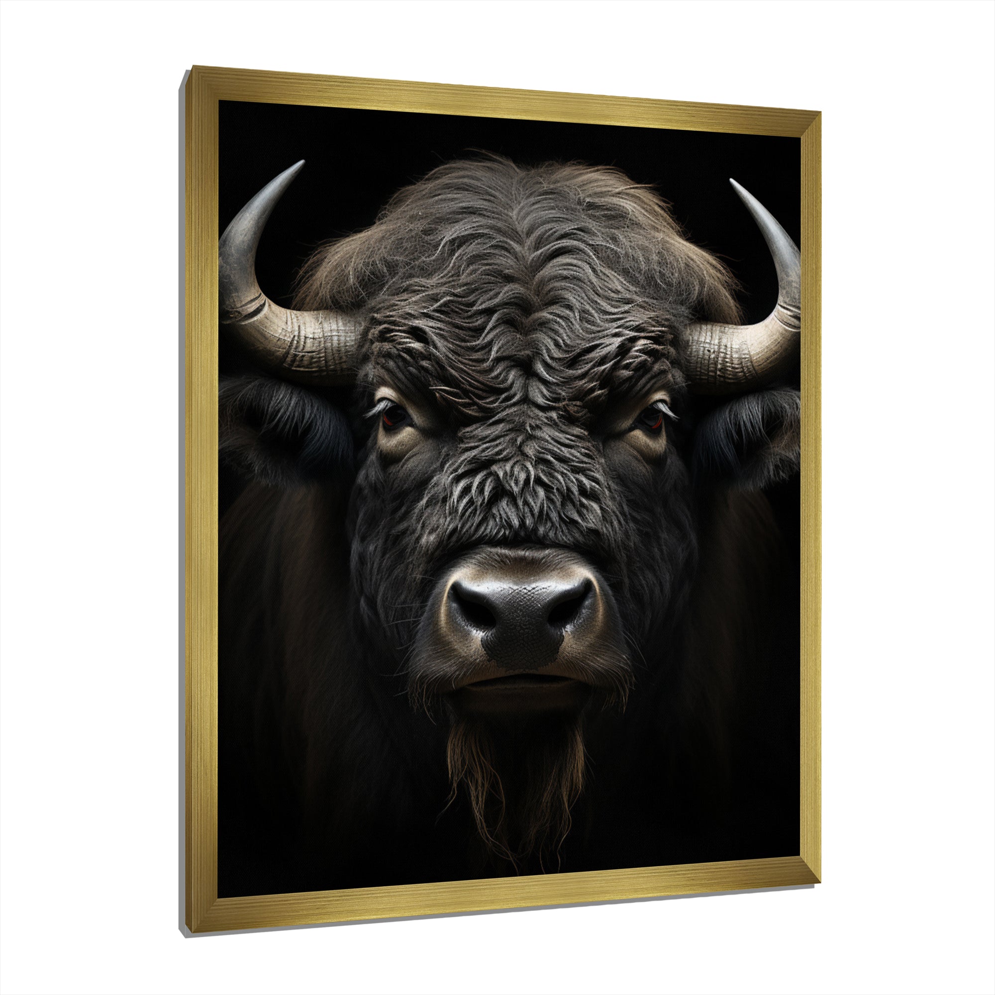 Black White Animal Buffalo Bison - Buffalo Wall Art Prints