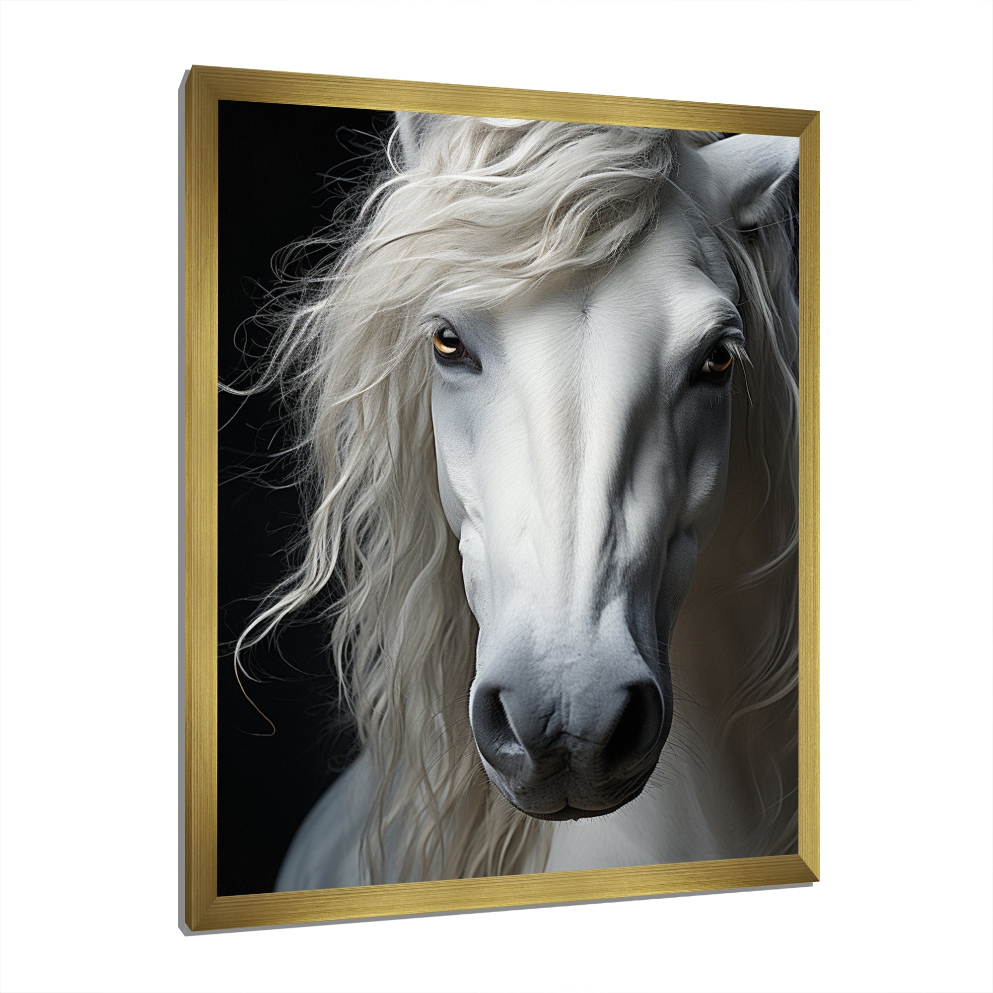 White Horse Serenity - Horse Canvas Wall Art