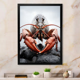 Coral Grey Animal Lobster - Lobster Wall Decor