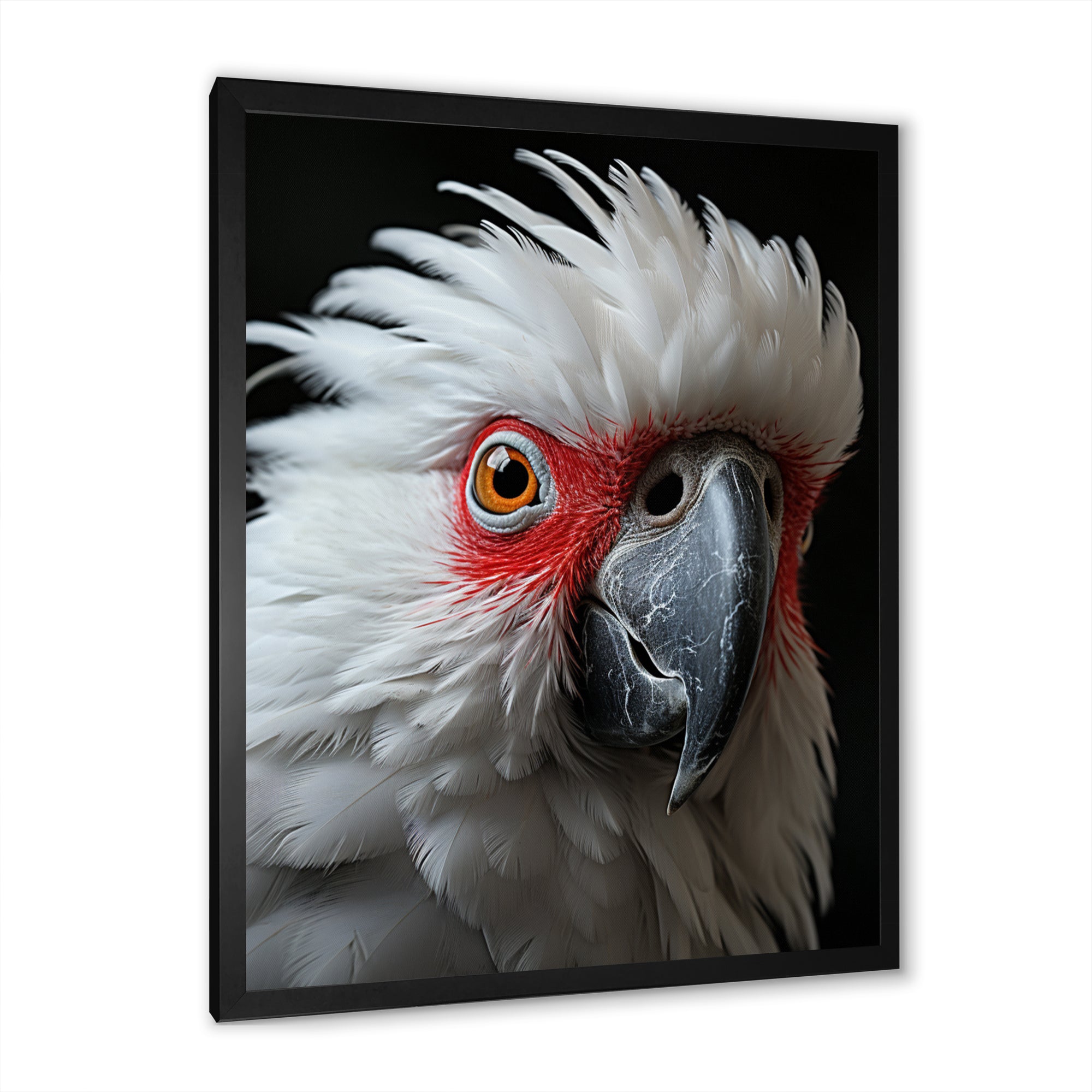White Coral Animal Parrot - Parrot Canvas Wall Art