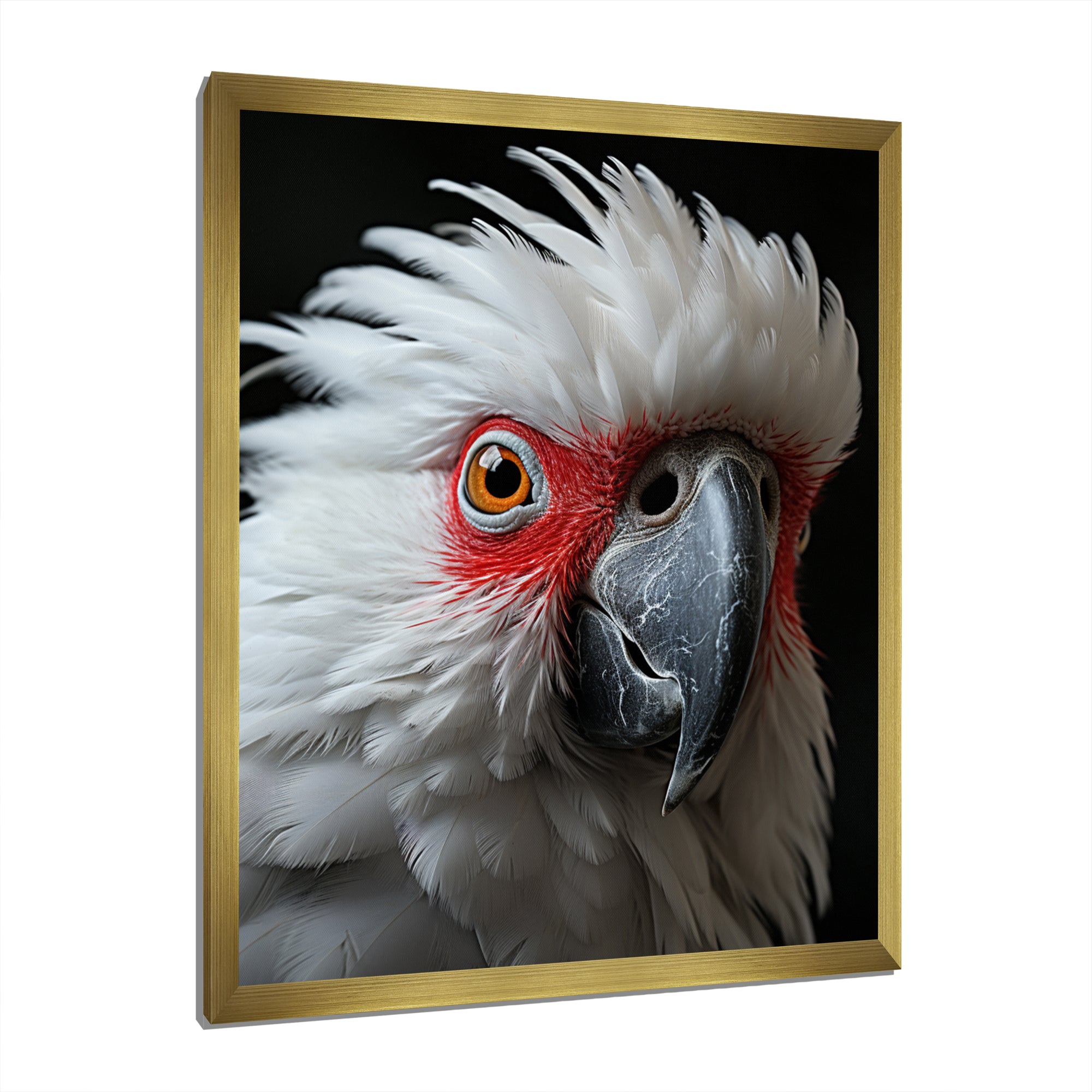 White Coral Animal Parrot - Parrot Canvas Wall Art