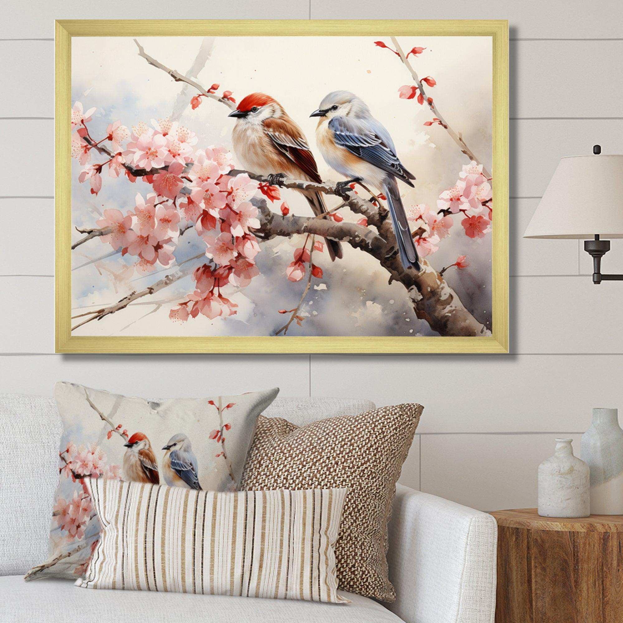 Asian Art Sumi Bird Serenity VI - People Canvas Wall Art