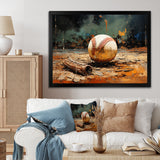 Baseball Collage Glove And Ball - Sport Baseball Canvas Wall Art