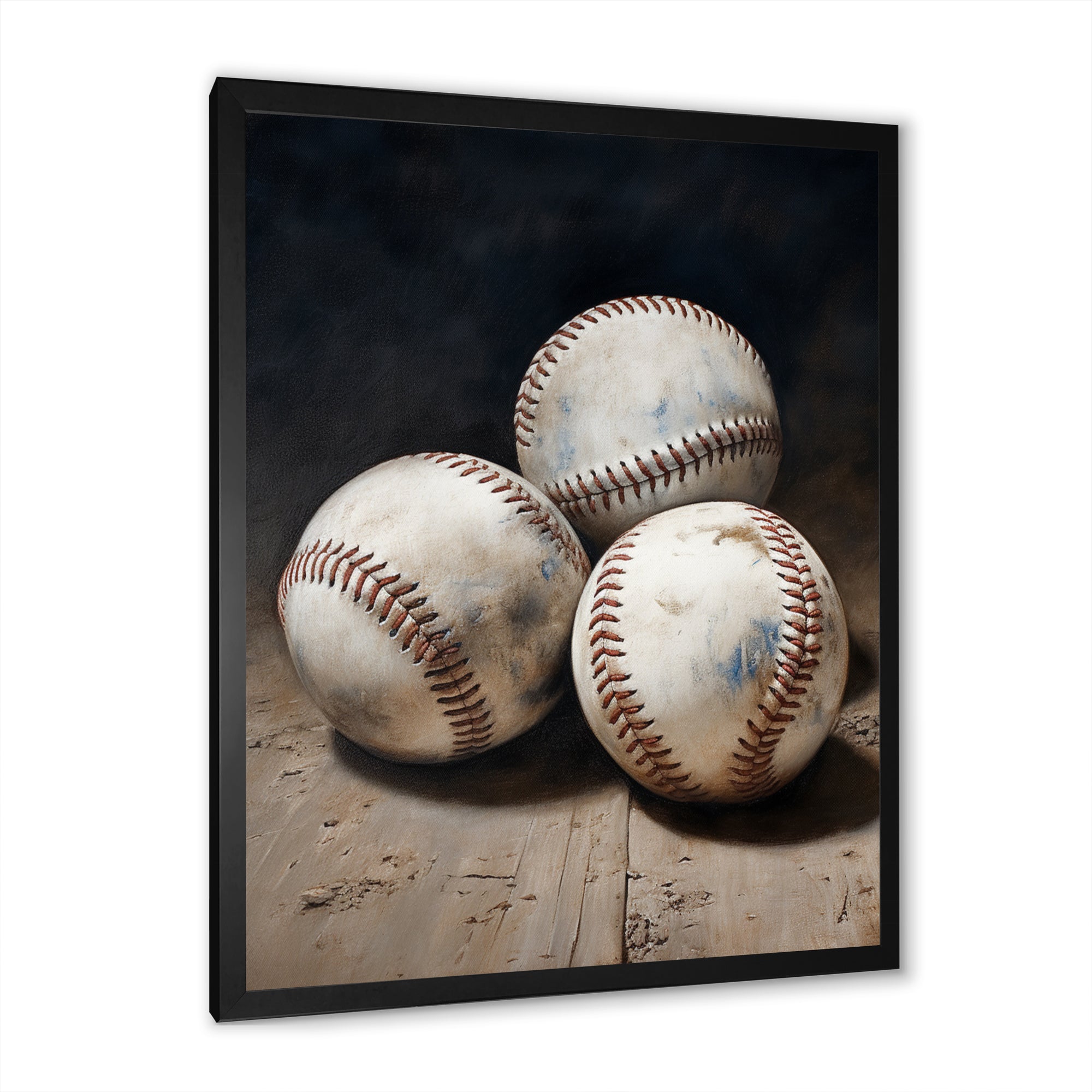 Baseball Subtle Double Play - Sport Baseball Canvas Wall Art