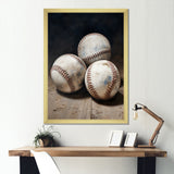 Baseball Subtle Double Play - Sport Baseball Canvas Wall Art