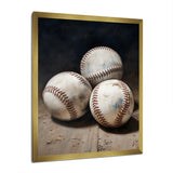 Baseball Subtle Double Play - Sport Baseball Canvas Wall Art