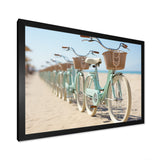 Bicycle Tranquil Pedaling By The Beach I - Bicycle Canvas Wall Art