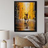 Bicycle Urban Rhythm Pointillism - Bicycle Canvas Wall Art