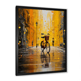 Bicycle Urban Rhythm Pointillism - Bicycle Canvas Wall Art