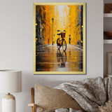 Bicycle Urban Rhythm Pointillism - Bicycle Canvas Wall Art