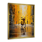Bicycle Urban Rhythm Pointillism - Bicycle Canvas Wall Art