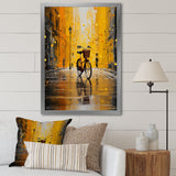 Bicycle Urban Rhythm Pointillism - Bicycle Canvas Wall Art