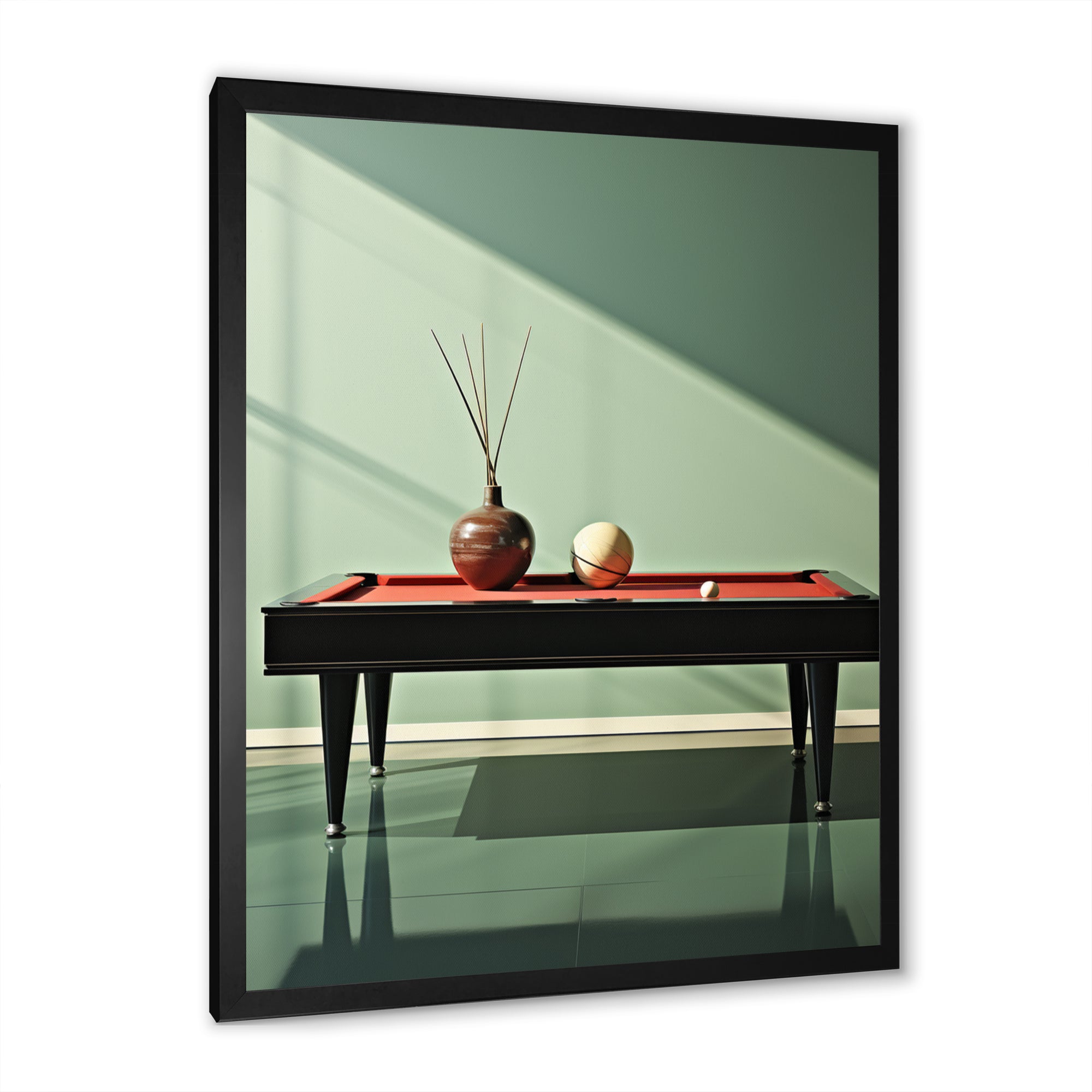 Billard Serene Strokes Minimalist - Billiards Canvas Wall Art