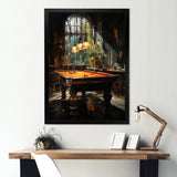 Billard Shadows In Motion I - Billiards Canvas Wall Art