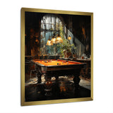Billard Shadows In Motion I - Billiards Canvas Wall Art
