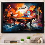 Billard Vibrant Break I - Billiards Canvas Wall Art