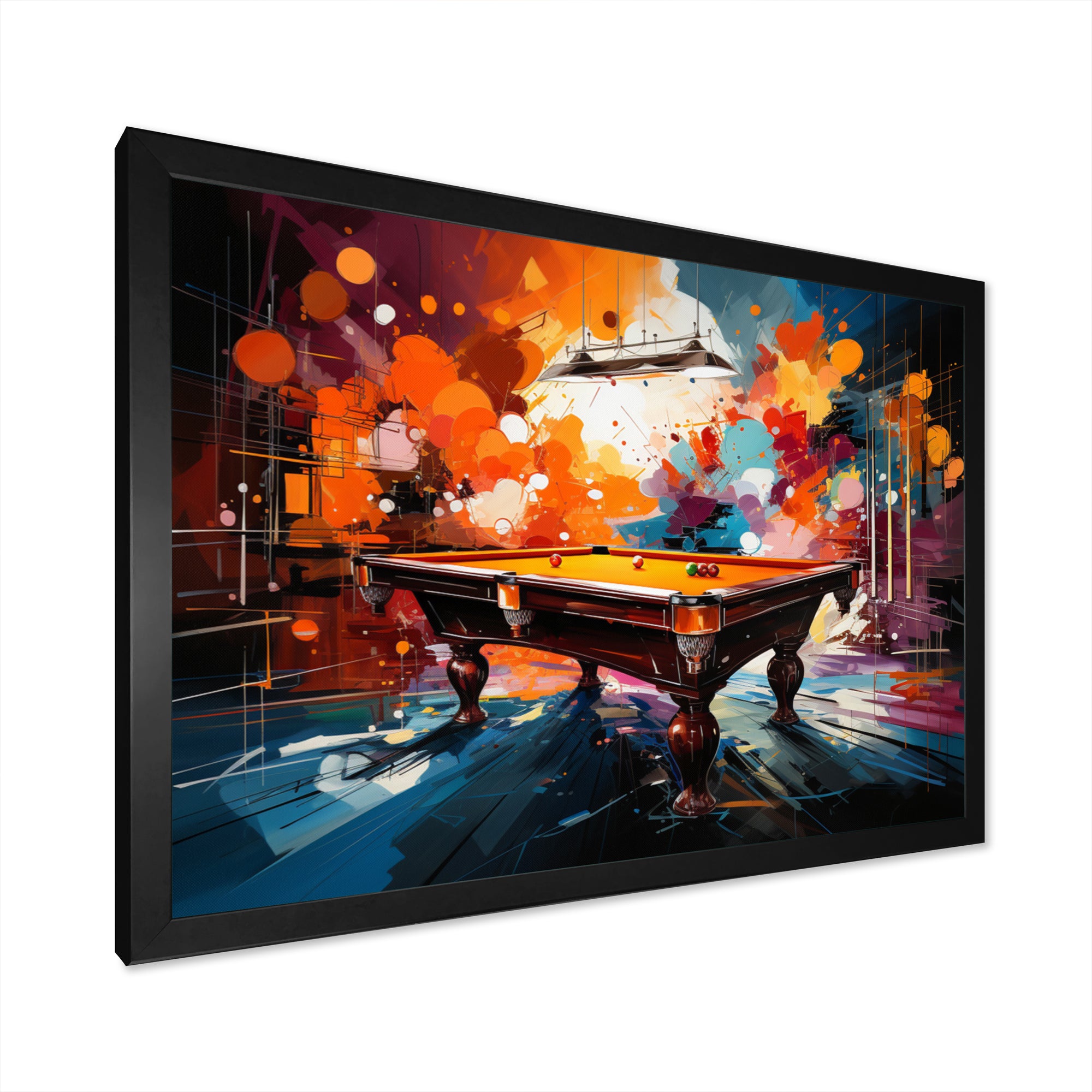 Billard Vibrant Break I - Billiards Canvas Wall Art