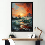 Boat Energetic Outburst - Boat Canvas Wall Art