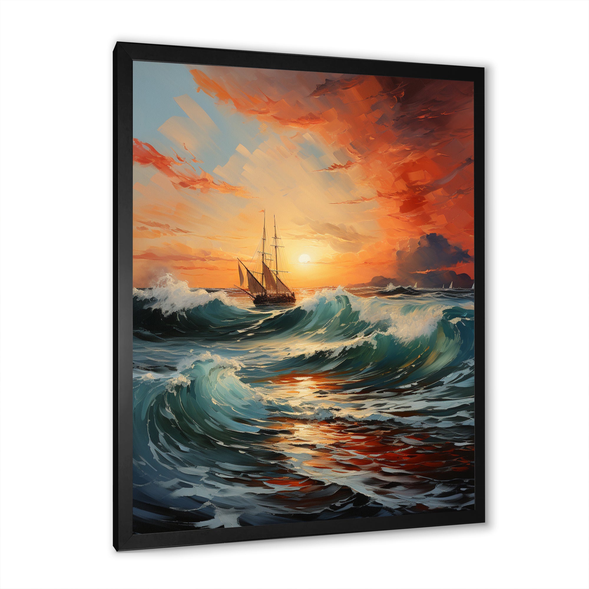Boat Energetic Outburst - Boat Canvas Wall Art