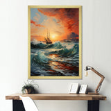 Boat Energetic Outburst - Boat Canvas Wall Art