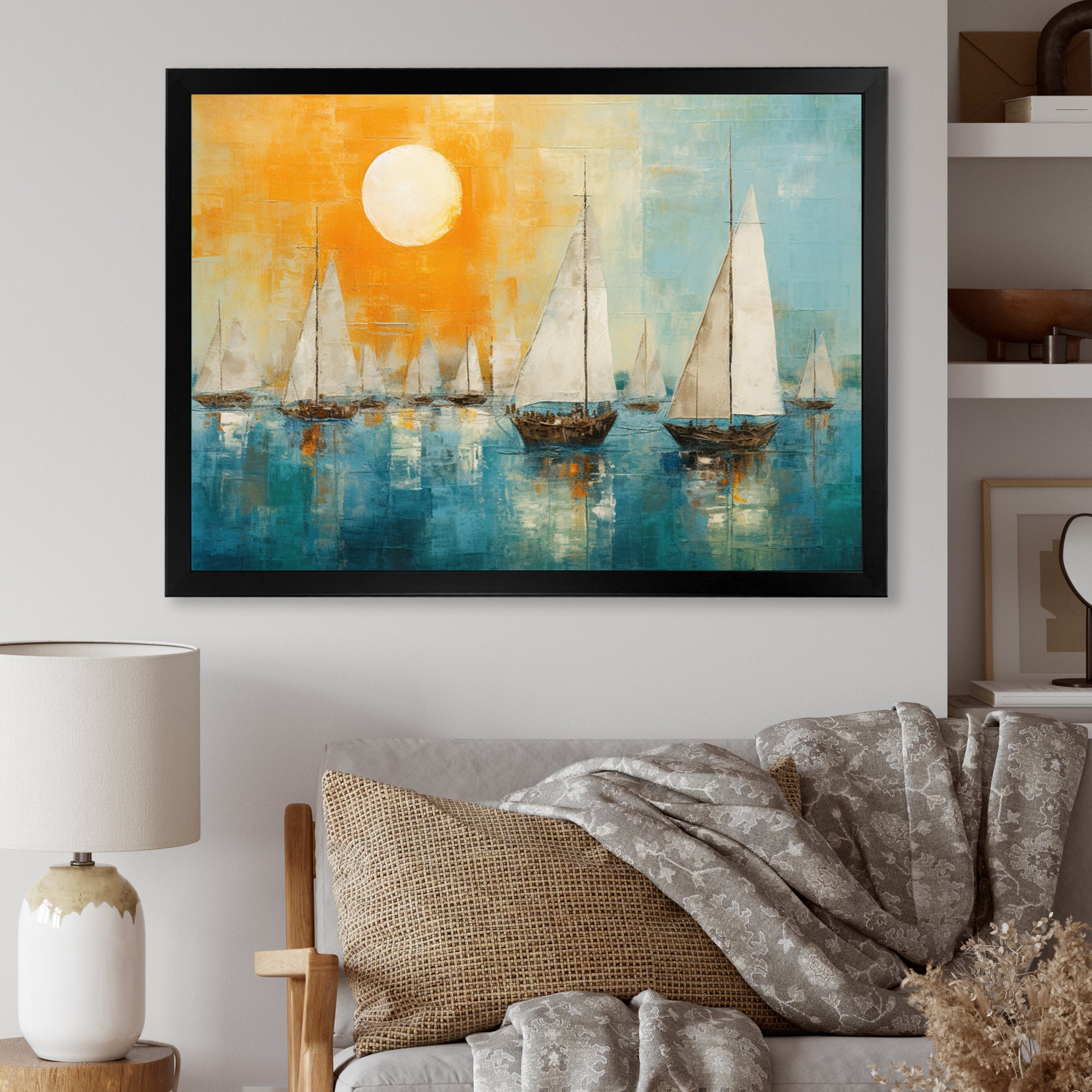 Boat Abstract Coastline I - Boat Canvas Wall Art