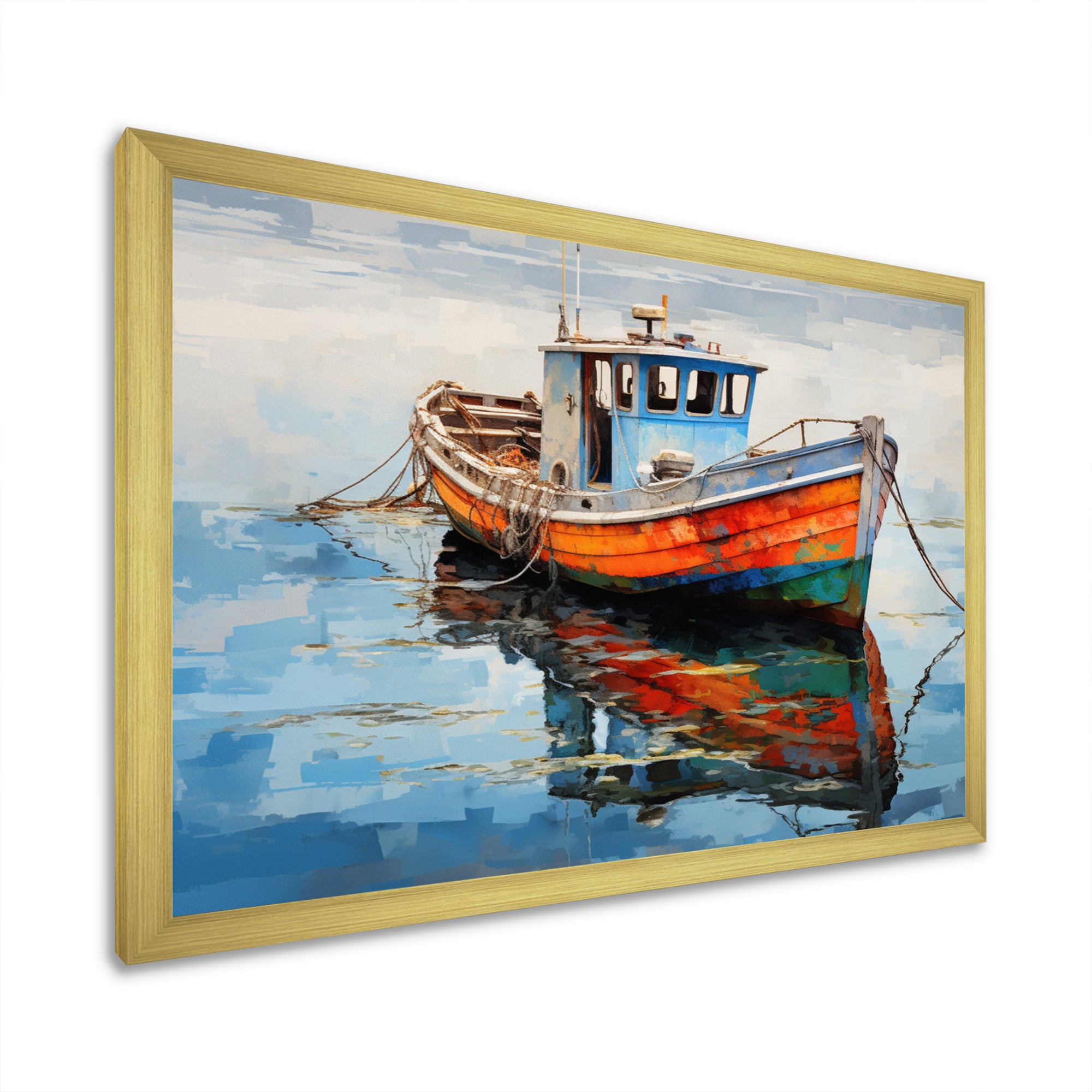 Fishing Boat Melodies I - Boat Canvas Wall Art