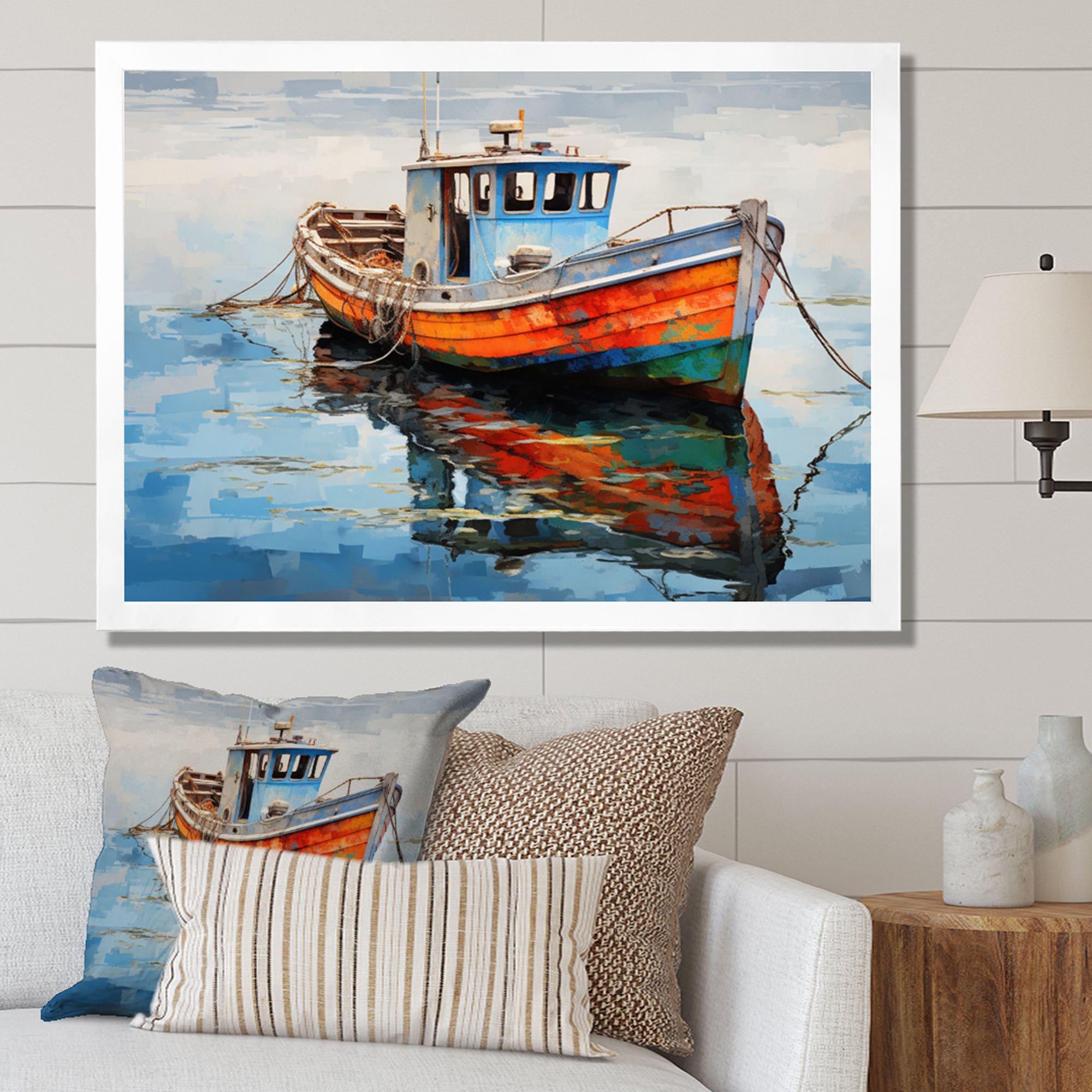 Fishing Boat Melodies I - Boat Canvas Wall Art