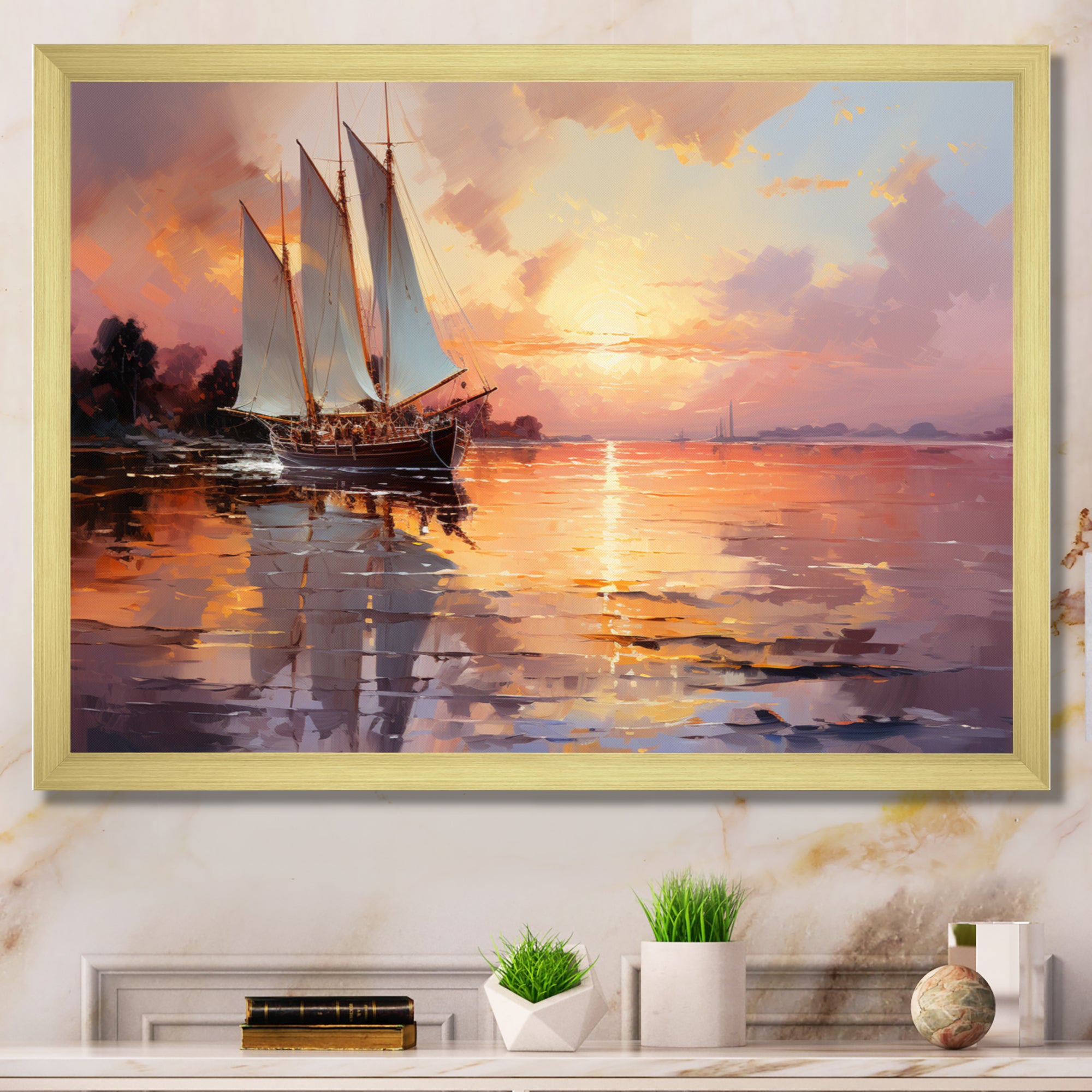 Sail Boat Dreamy Regatta I - Boat Canvas Wall Art