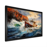 Fishing Boat Dreamy Storm - Boat Canvas Wall Art