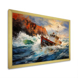 Fishing Boat Dreamy Storm - Boat Canvas Wall Art