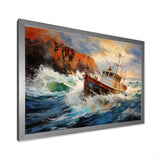 Fishing Boat Dreamy Storm - Boat Canvas Wall Art