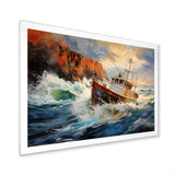 Fishing Boat Dreamy Storm - Boat Canvas Wall Art