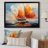 Boat Energetic Sails - Boat Canvas Wall Art