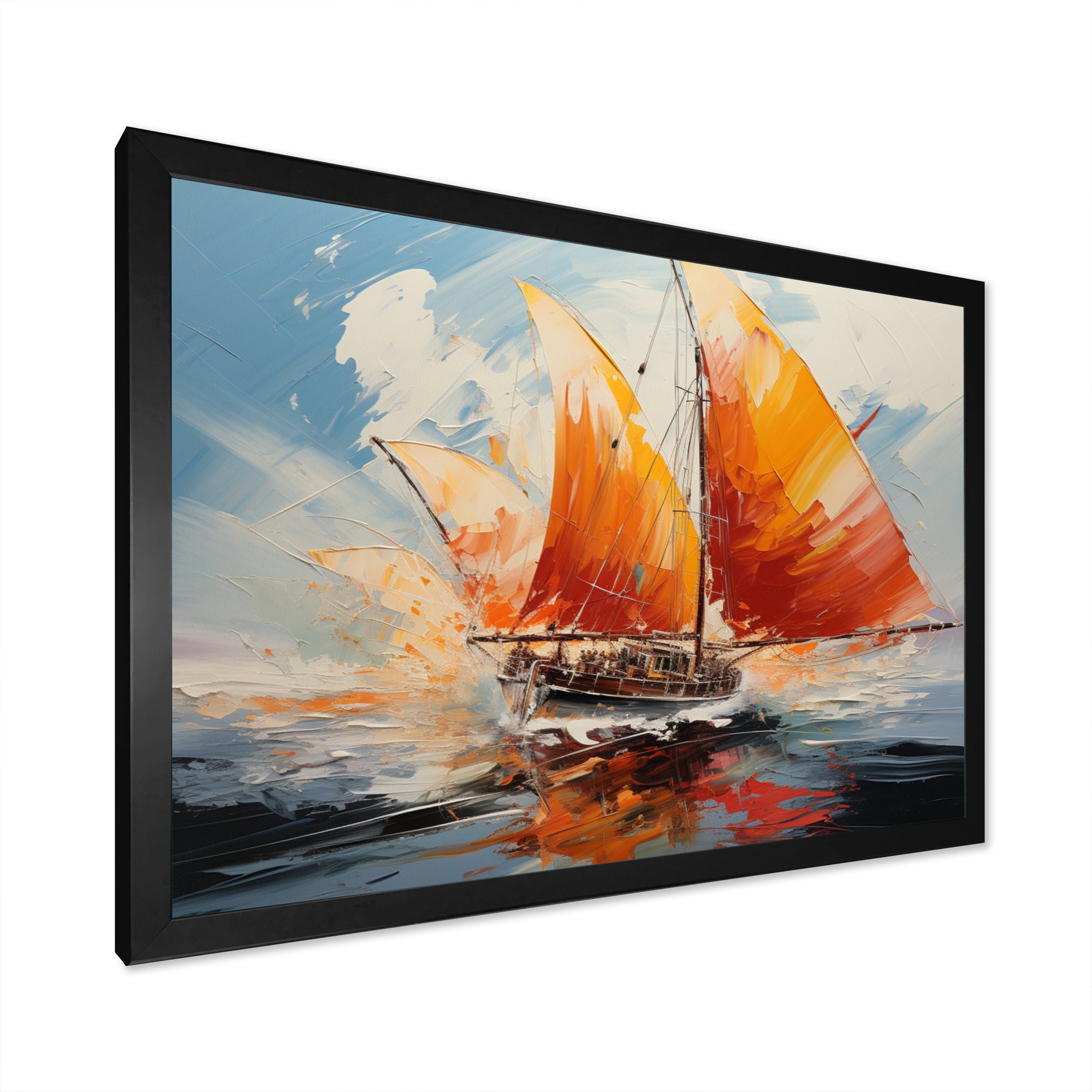 Boat Energetic Sails - Boat Canvas Wall Art