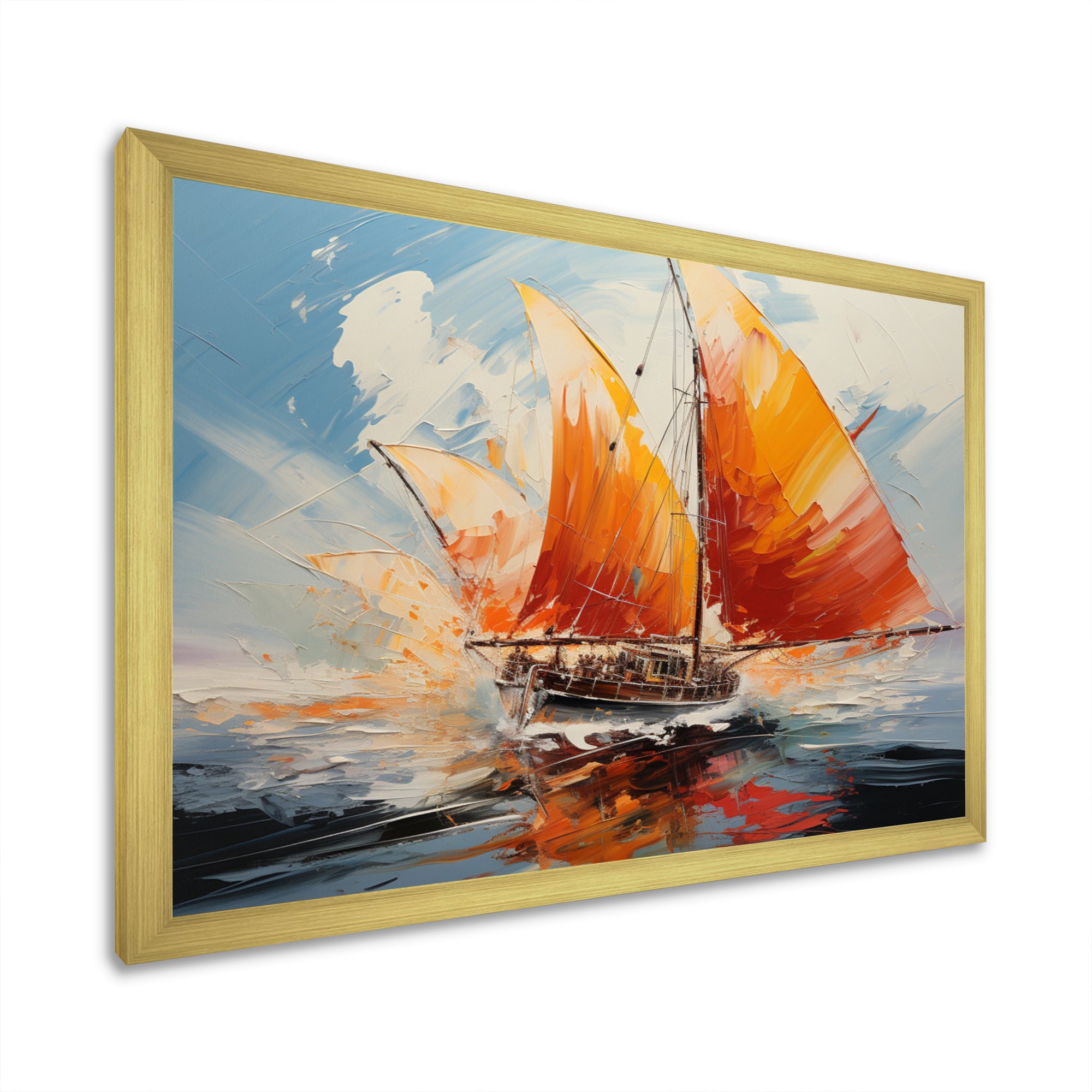 Boat Energetic Sails - Boat Canvas Wall Art
