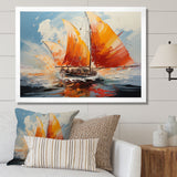 Boat Energetic Sails - Boat Canvas Wall Art