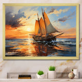 Boat Expressive Seascapes I - Boat Canvas Wall Art