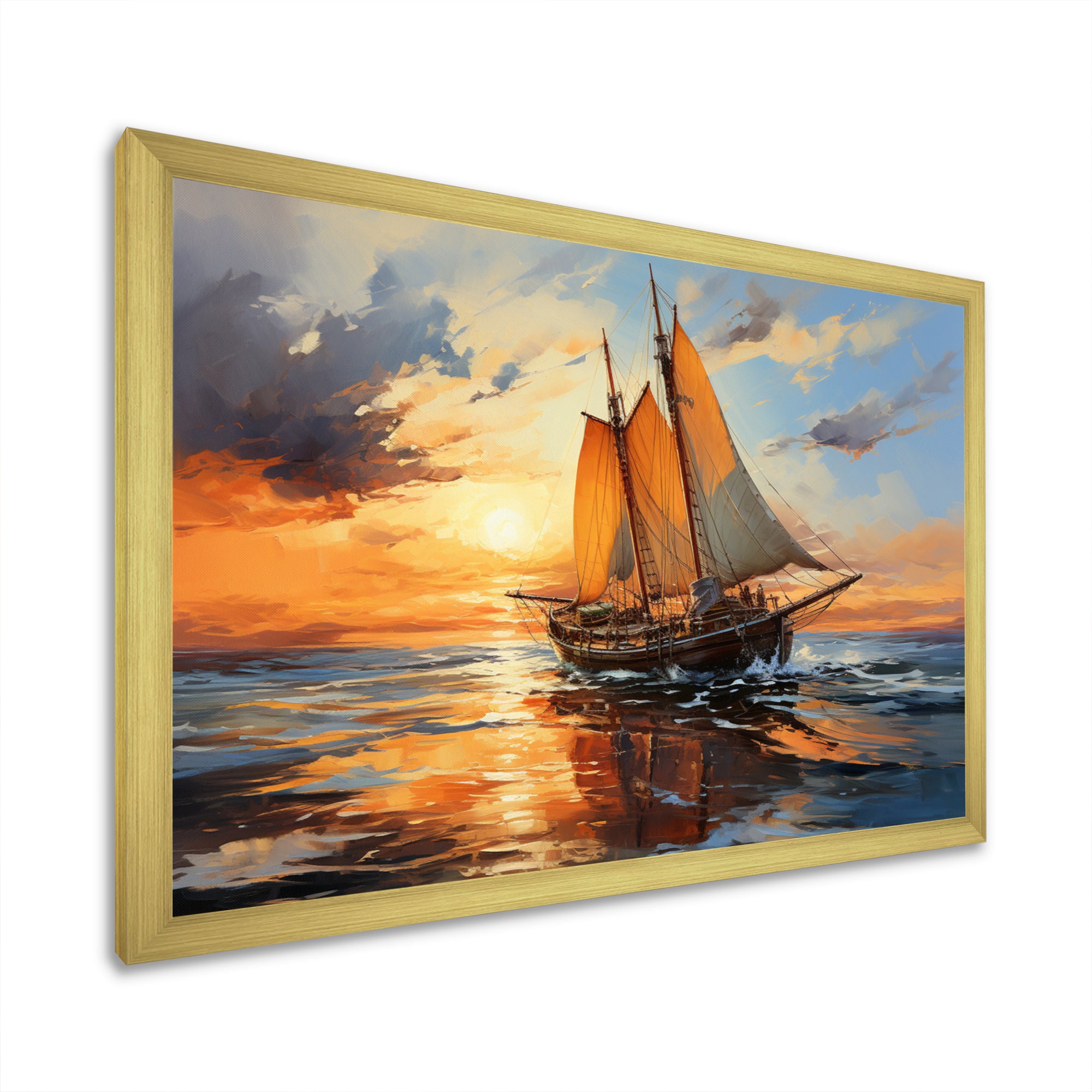Boat Expressive Seascapes I - Boat Canvas Wall Art