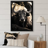 Grey Buffalo Serenity In Shadows - Gray Buffalo Wall Art
