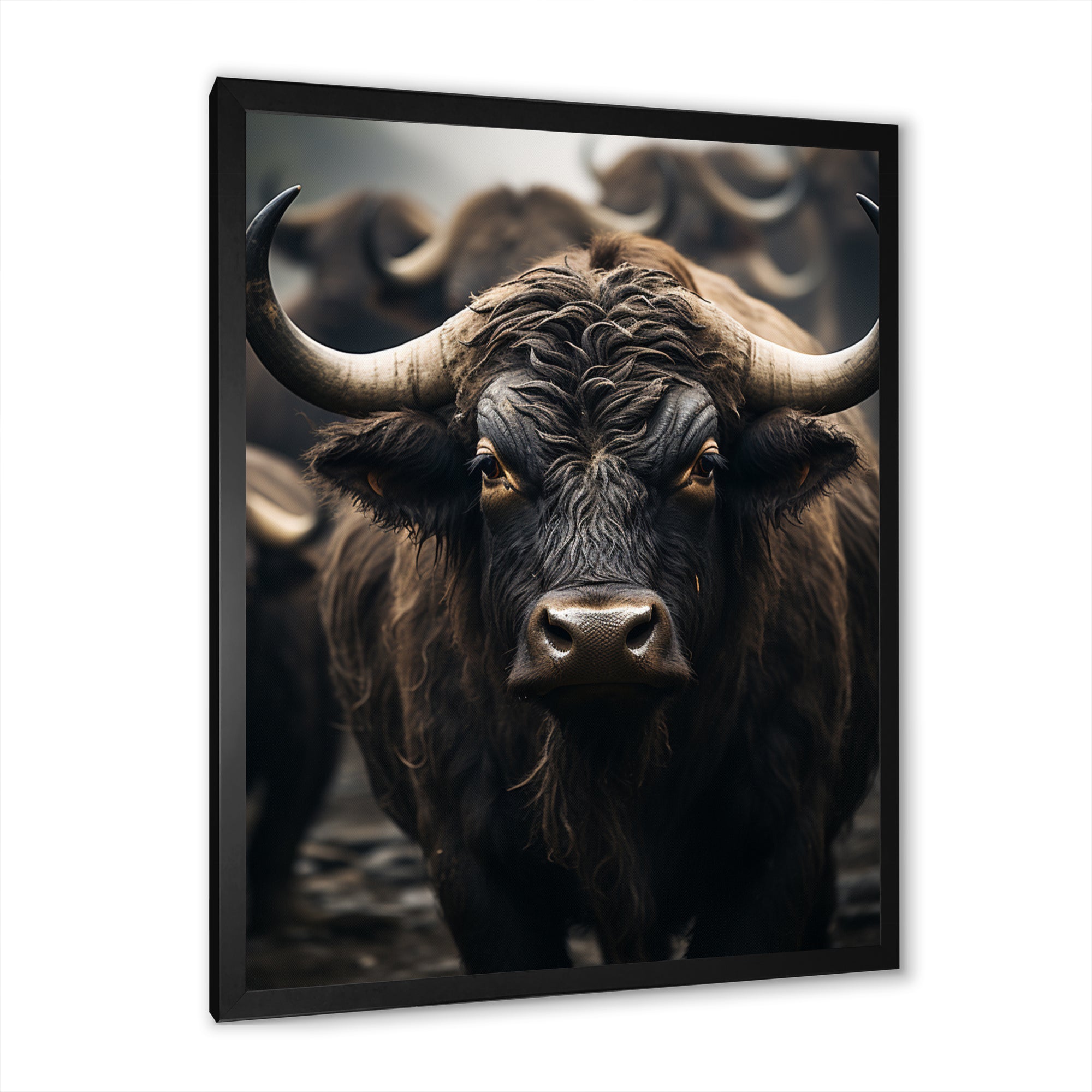 Brown Buffalo Whispers Of The - Buffalo Canvas Wall Art